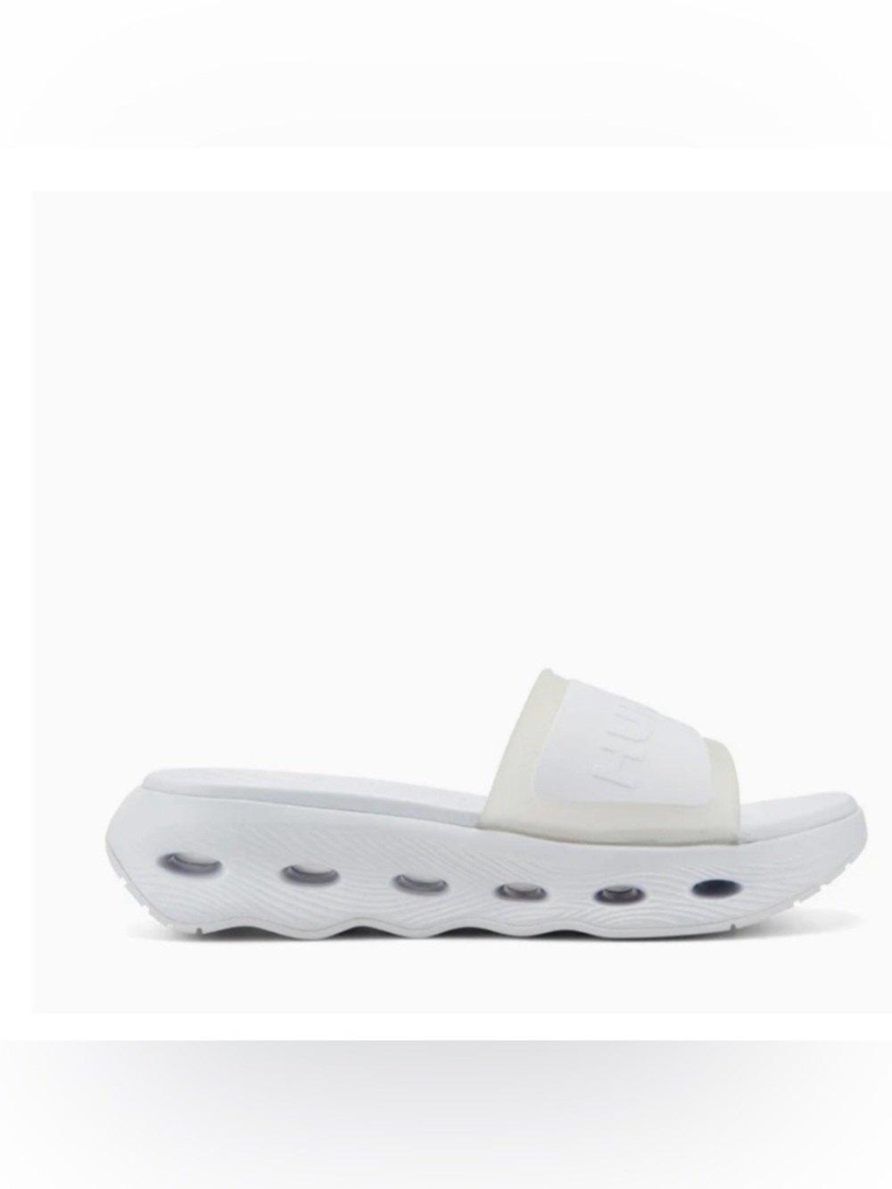 Hunter White Slip-On Slide Sandal